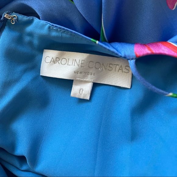 Caroline Constas | Floral Tulip Midi High Low Ruffle Dress Size: XS - Picture 3 of 3